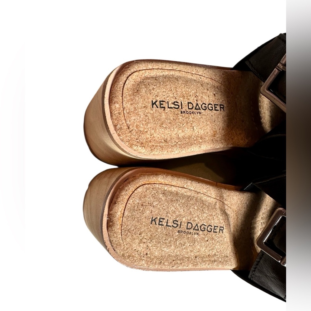 Kelsi Dagger Wooden Platform Fisherman Sandals - Size 9 / NWOT - Picture 9 of 11
